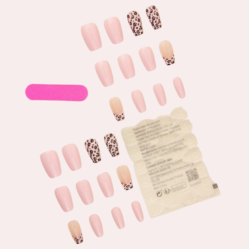 Pinky Leopard 24Pcs/set Press-on Nail Set