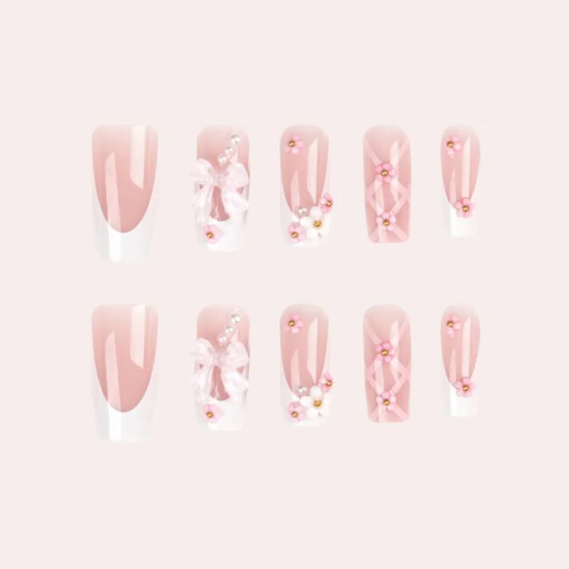  Cute Bow 24 Pcs Press-on Nails Set