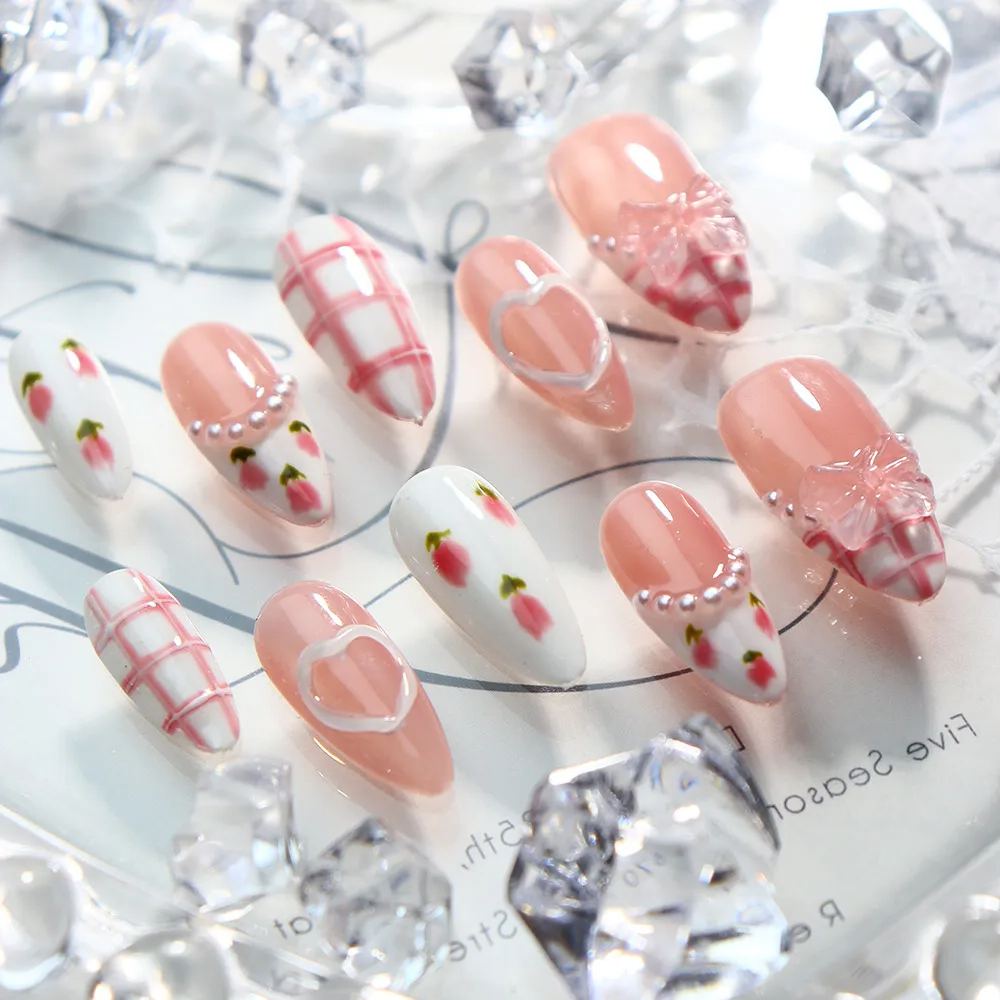 [Copy]Pinky Pearl (Handmade) / 10PCS Nail Set