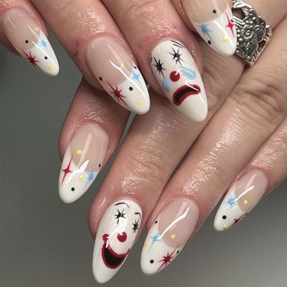 Clown Face 24 Pcs/Set Press On Nails A5-01-01