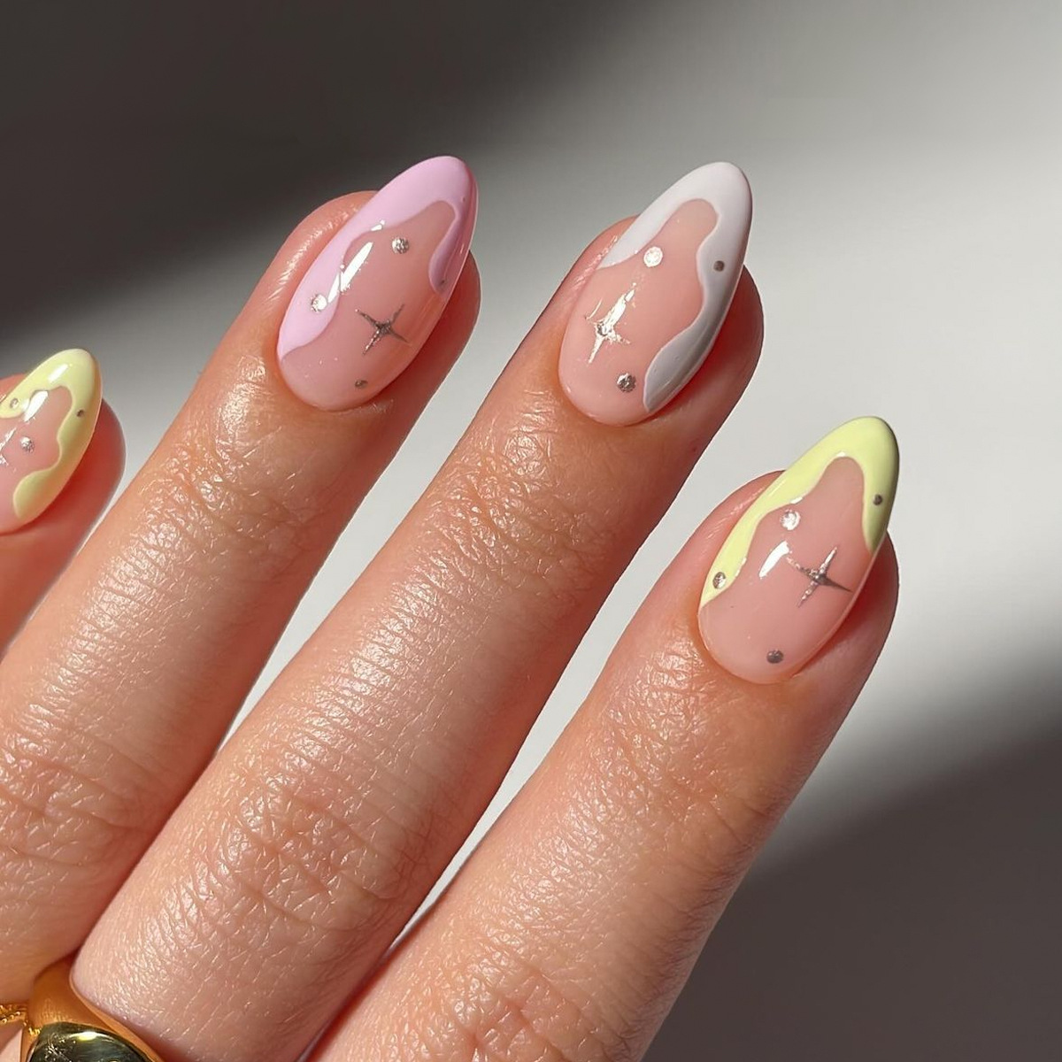 French Star 24Pcs/set Press-on Nail Set