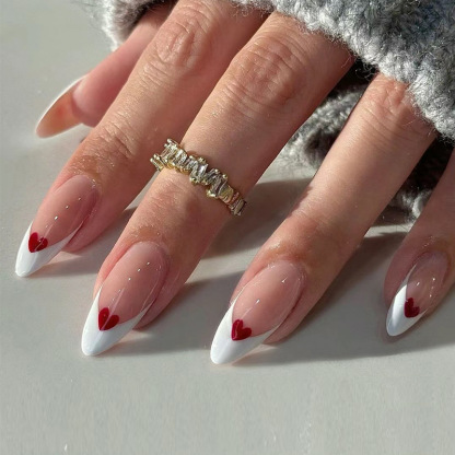 French Heart 24Pcs/set Press-on Nail Set