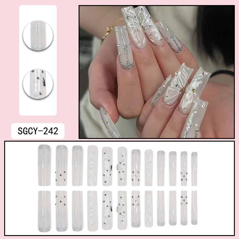 Diamond Butterfly 24pcs/Set Press On Nails SGCY-242