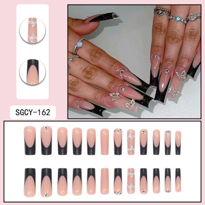 Bling Diamond Butterfly 24pcs/Set Press On Nails SGCY-162