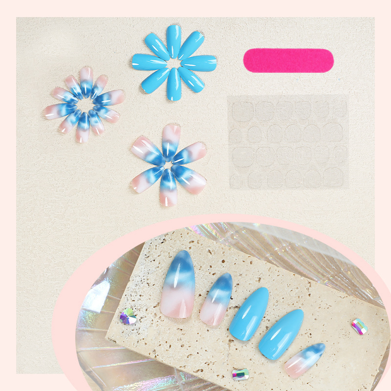 Blue Ocean 24pcs/Set Press On Nails XH-92-53