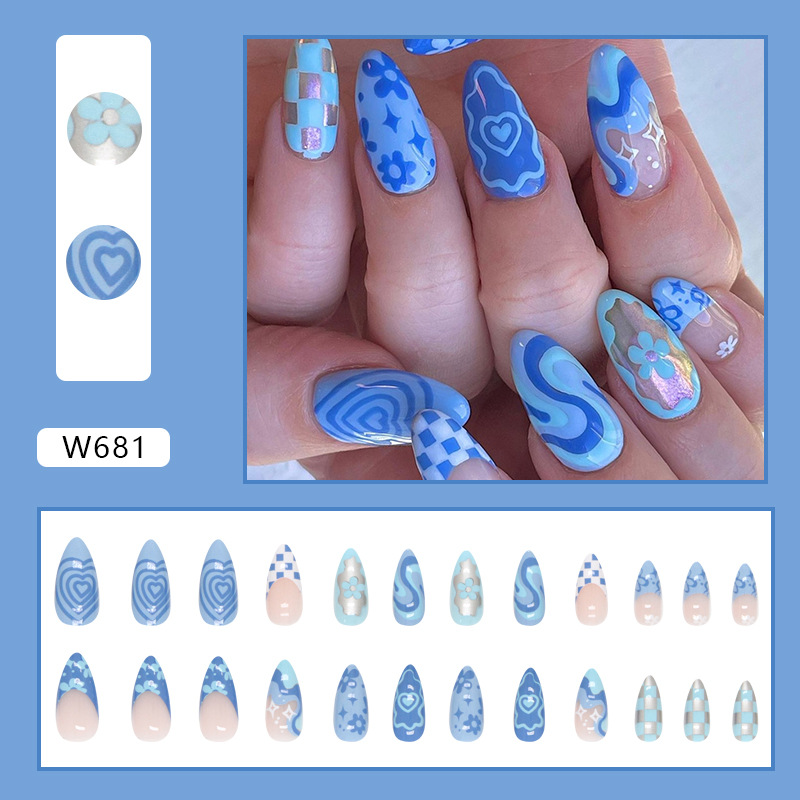 Underwater World 24pcs/Set Press On Nails W681