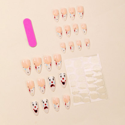 Clown Face 24 Pcs/Set Press On Nails A5-01-01