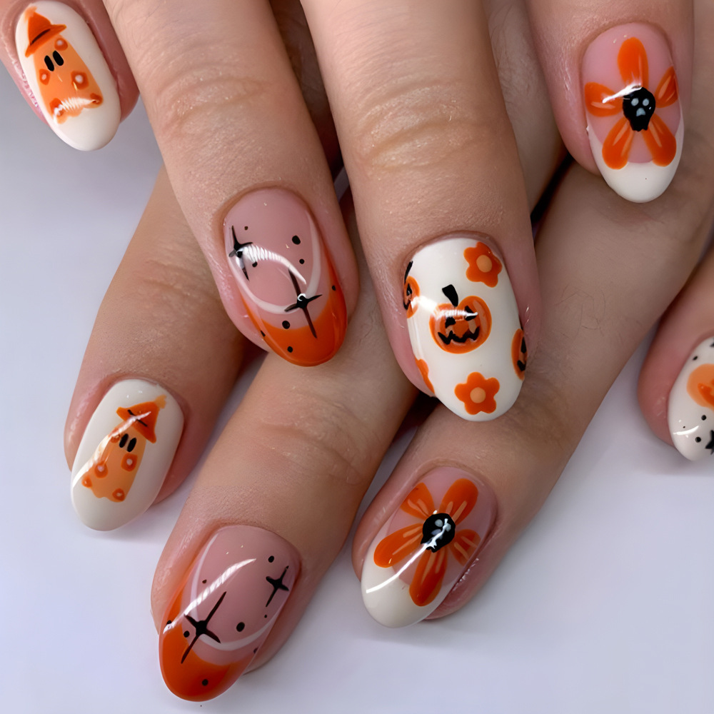 Sweet Pumpkin 24 Pcs/Set Press On Nails DY1424-B7