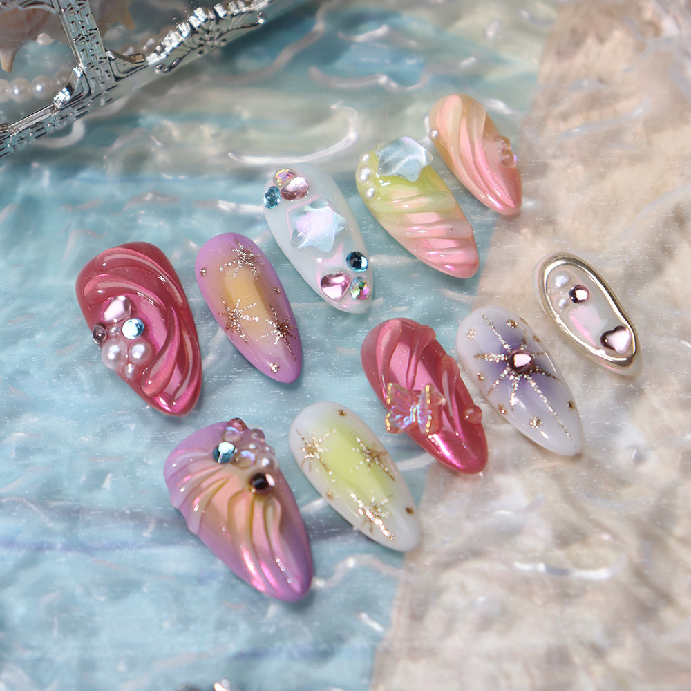 Undersea Treasures (Handmade) / 10PCS Nail Set