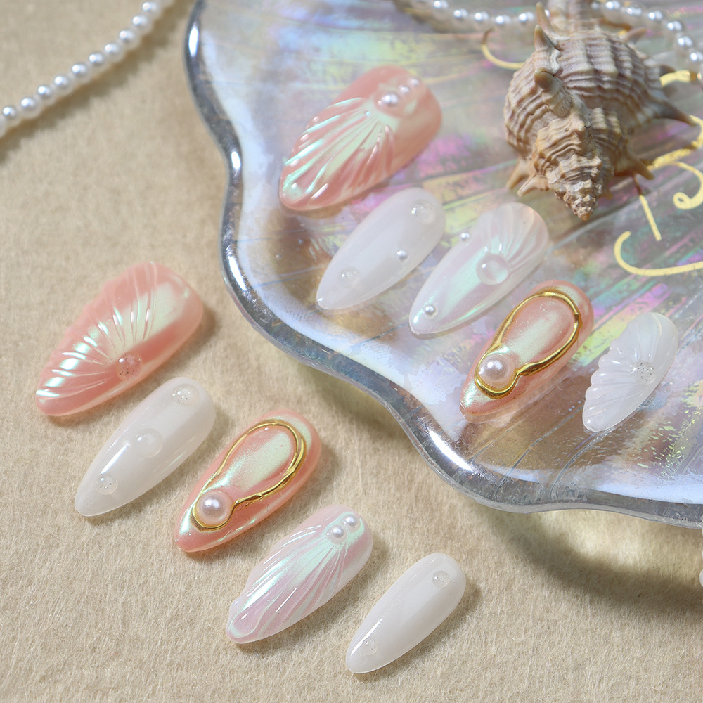 Pinky Pearl (Handmade) / 10PCS Nail Set