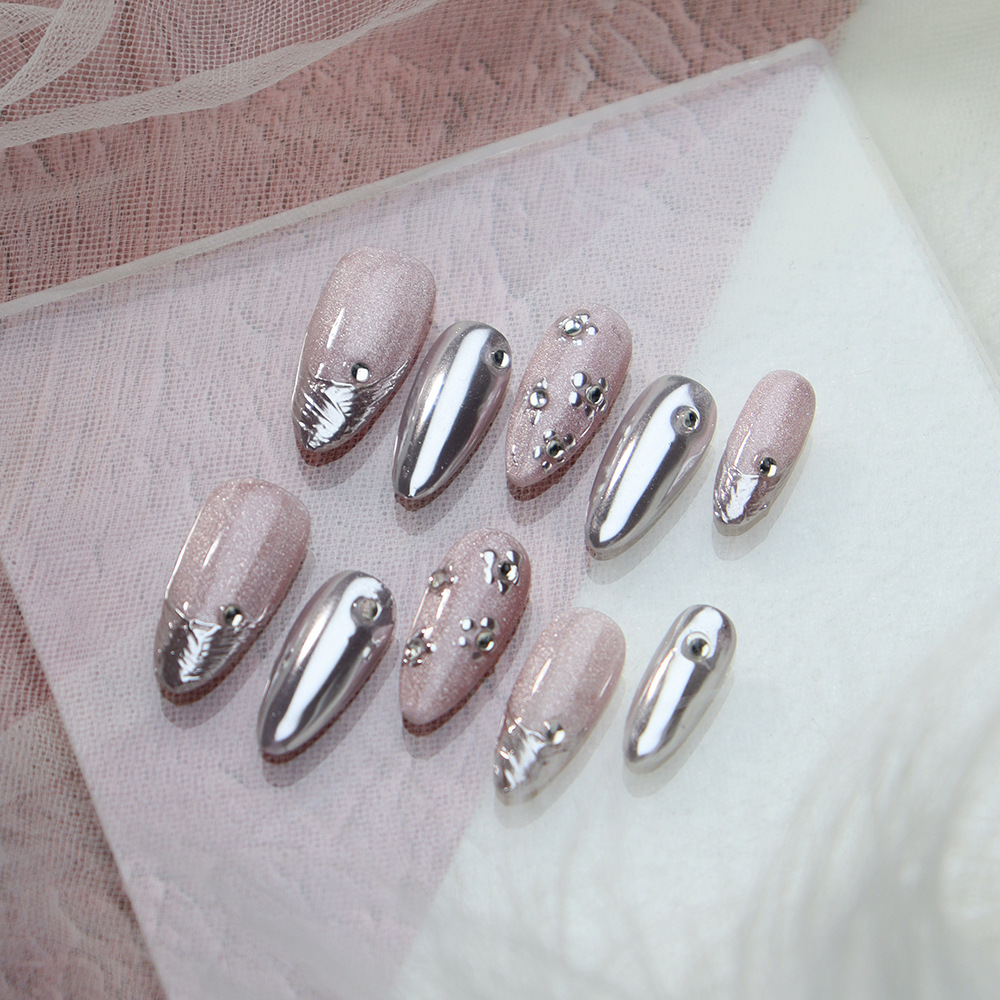 Glossy Mirror (Handmade) / 10PCS Nail Set