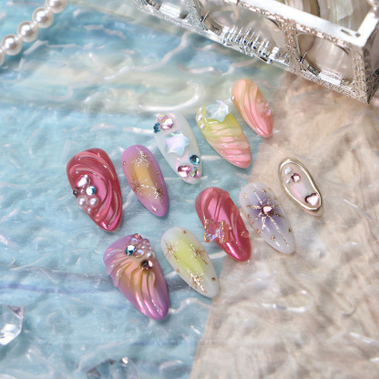 Undersea Treasures (Handmade) / 10PCS Nail Set