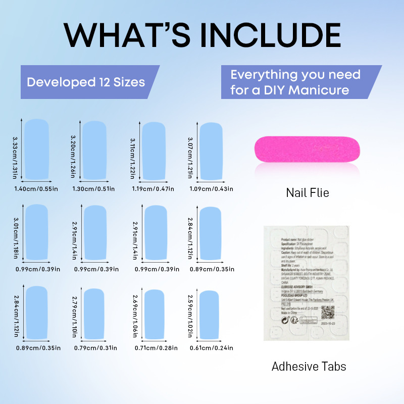 Sea World 24pcs/Set Press On Nails XD-93-58