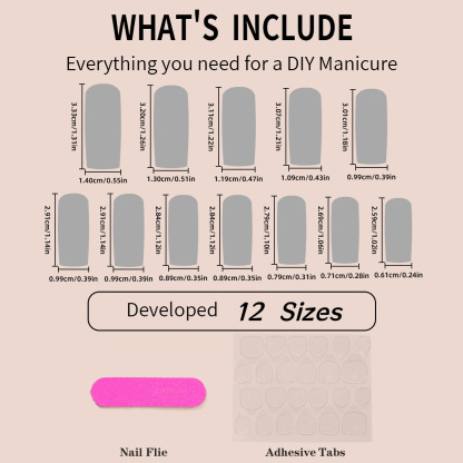 Strawberry Bear 24 Pcs/Set Press On Nails YZ-06-06