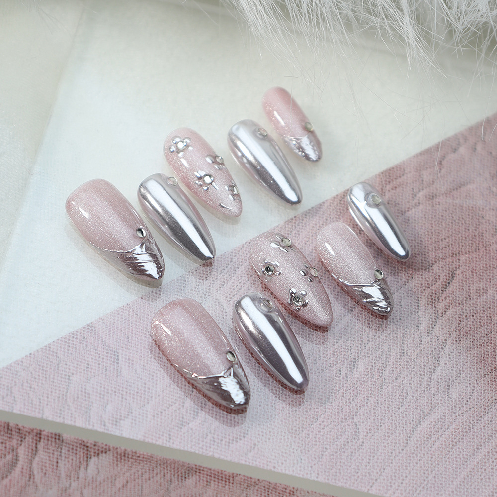 Glossy Mirror (Handmade) / 10PCS Nail Set