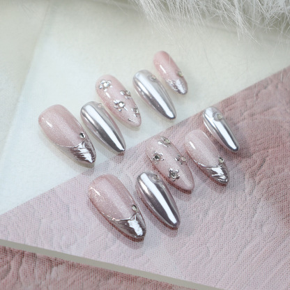 Glossy Mirror (Handmade) / 10PCS Nail Set