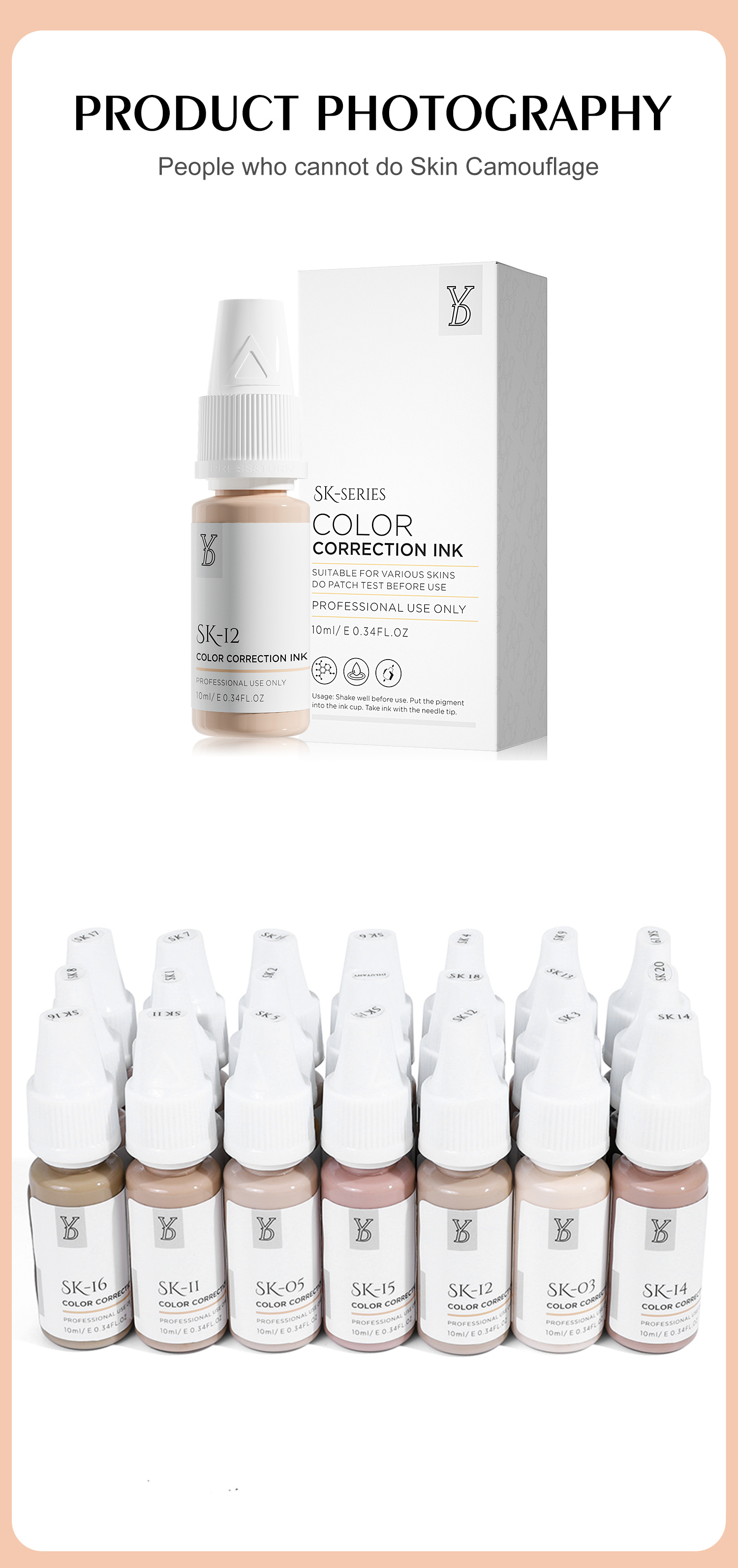 YD Skin Camouflouge 20 Colors With Skin Reader Set