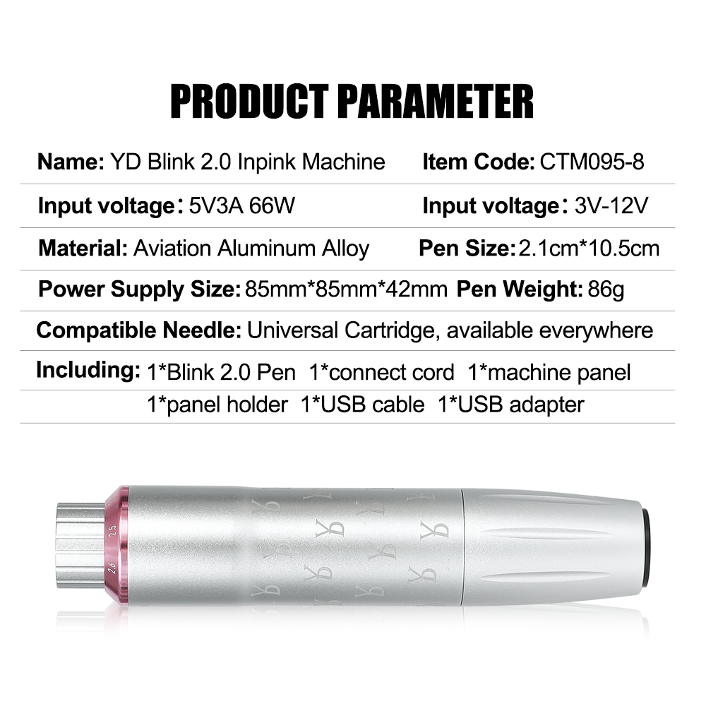 YD Blink 2.0 Inpink PMU Machine Professional Bundle