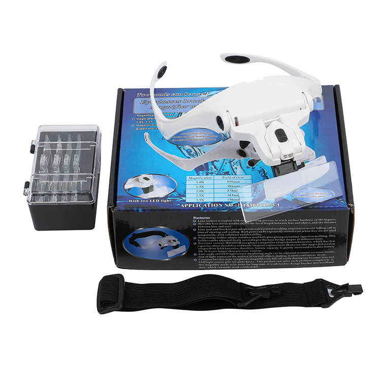 LED Headband Magnifier for PMU Eyebrow and Lips