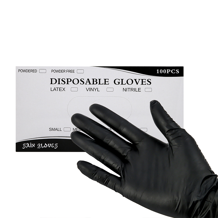 Black Disposable Nitrile Gloves