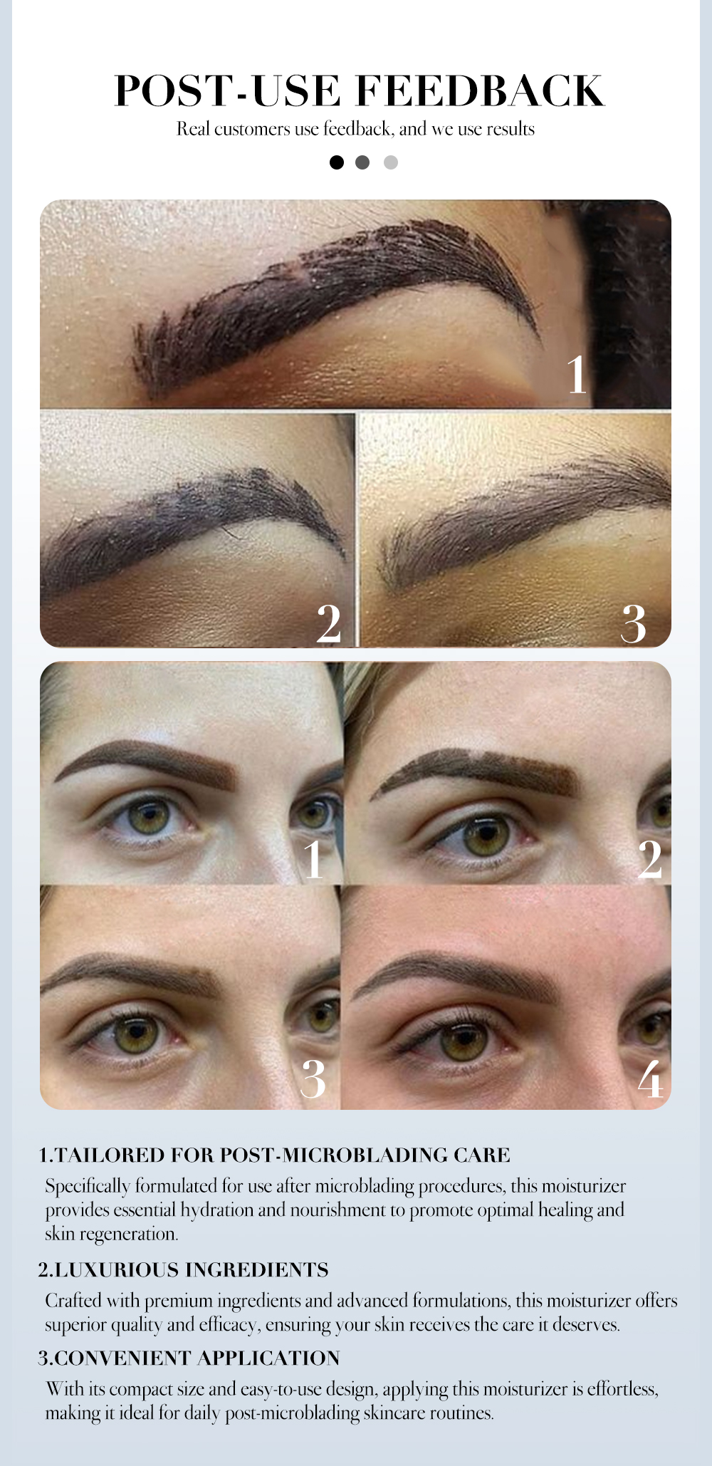 Harmony Heal Care Moisturize Skin Moisturize and nourish the skin. Reduce the redness of brows.