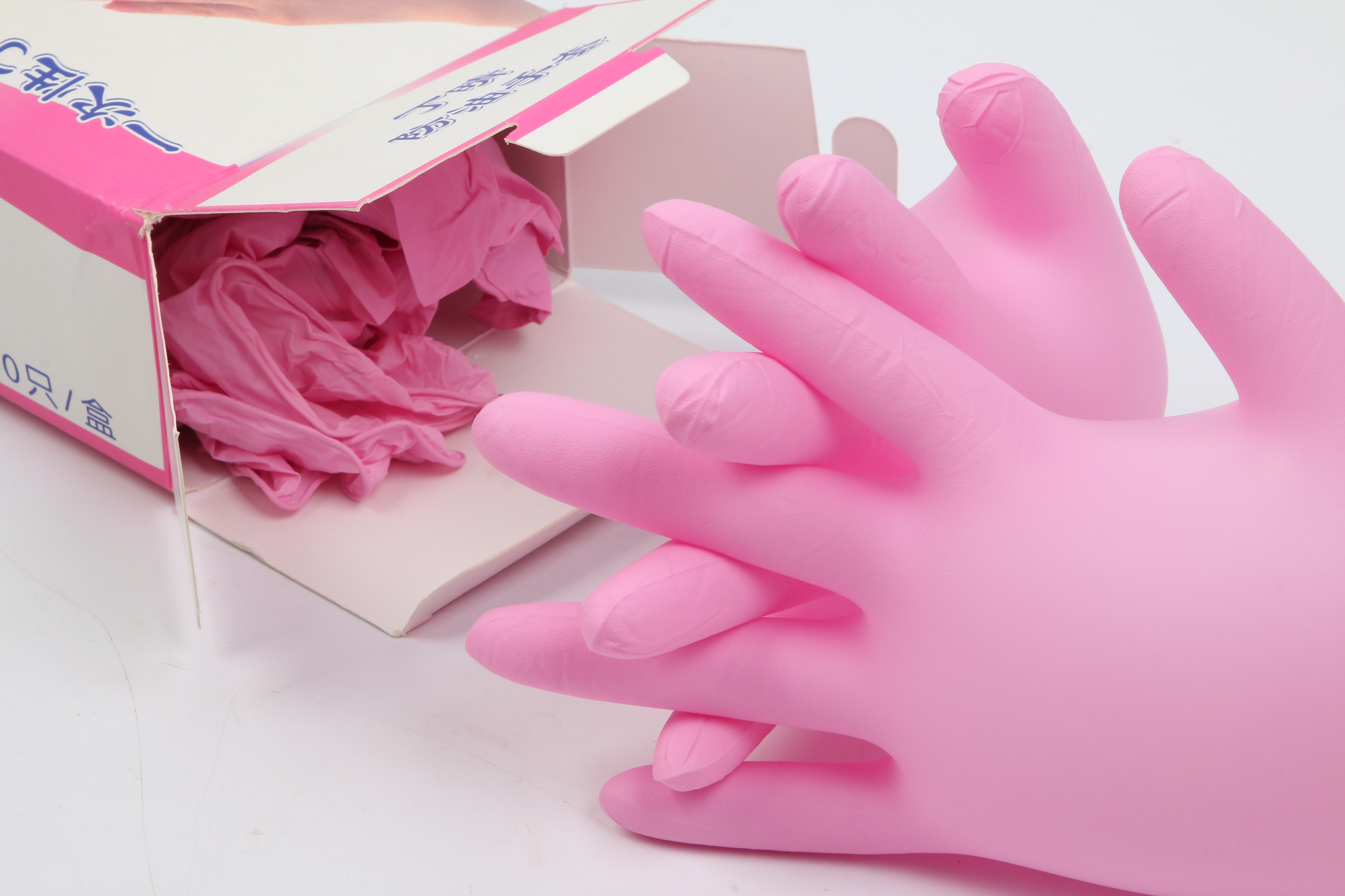 Pink Disposable  Nitrile Gloves(100pcs/box)