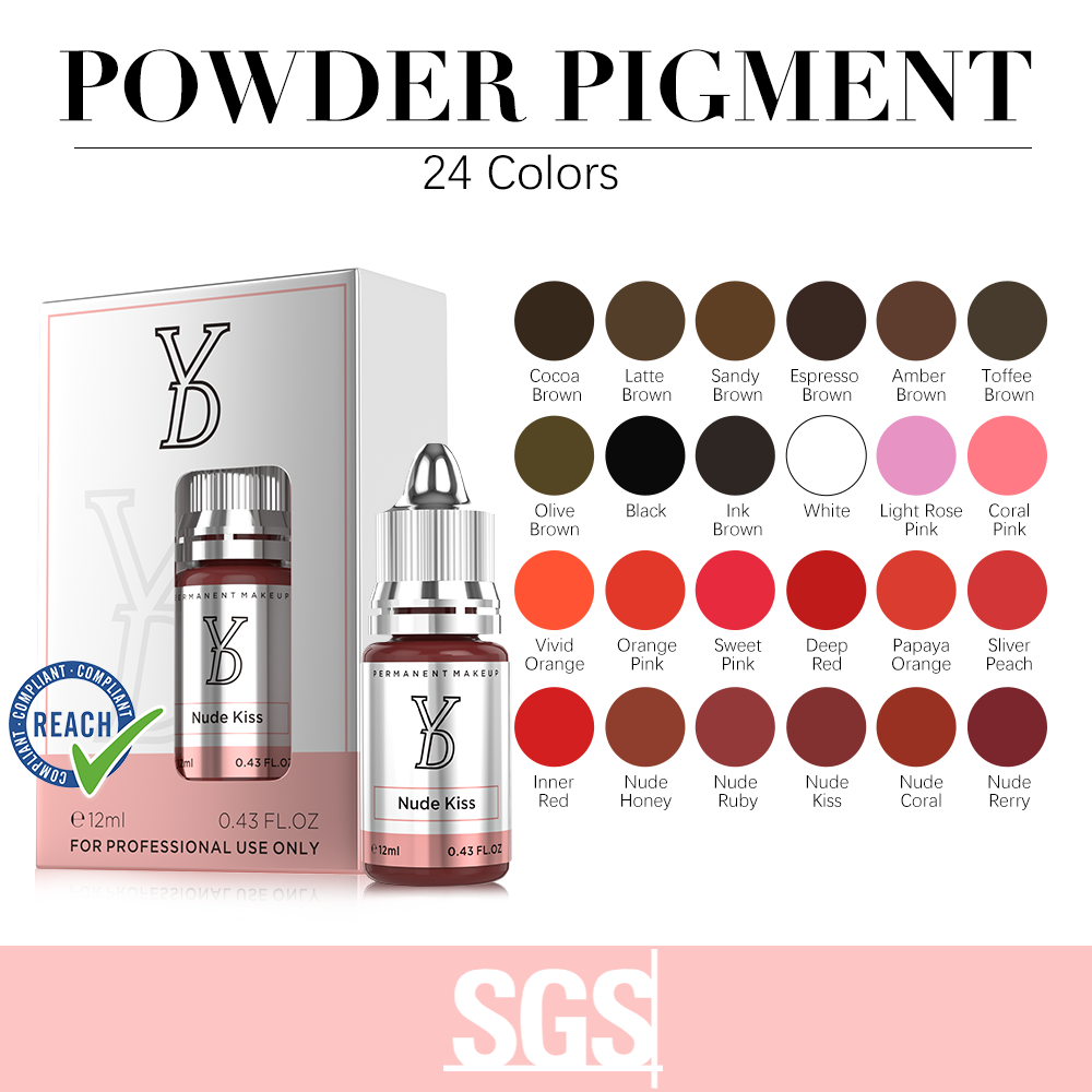 All 24 Colors for YD POWDER Liquid Pigment 12ML