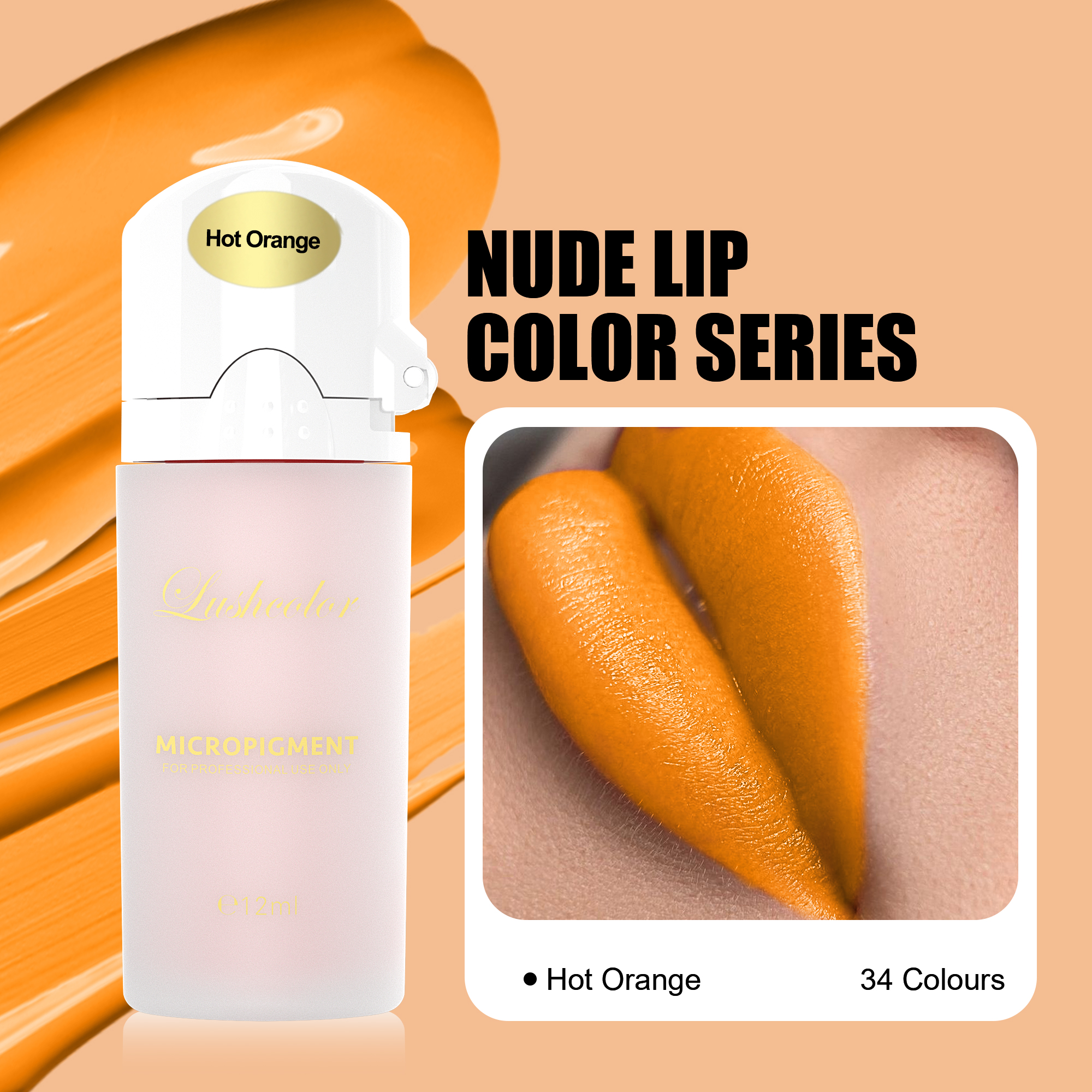 LUSHCOLOR TOP MICRO PIGMENTS Liquid Hot Orange