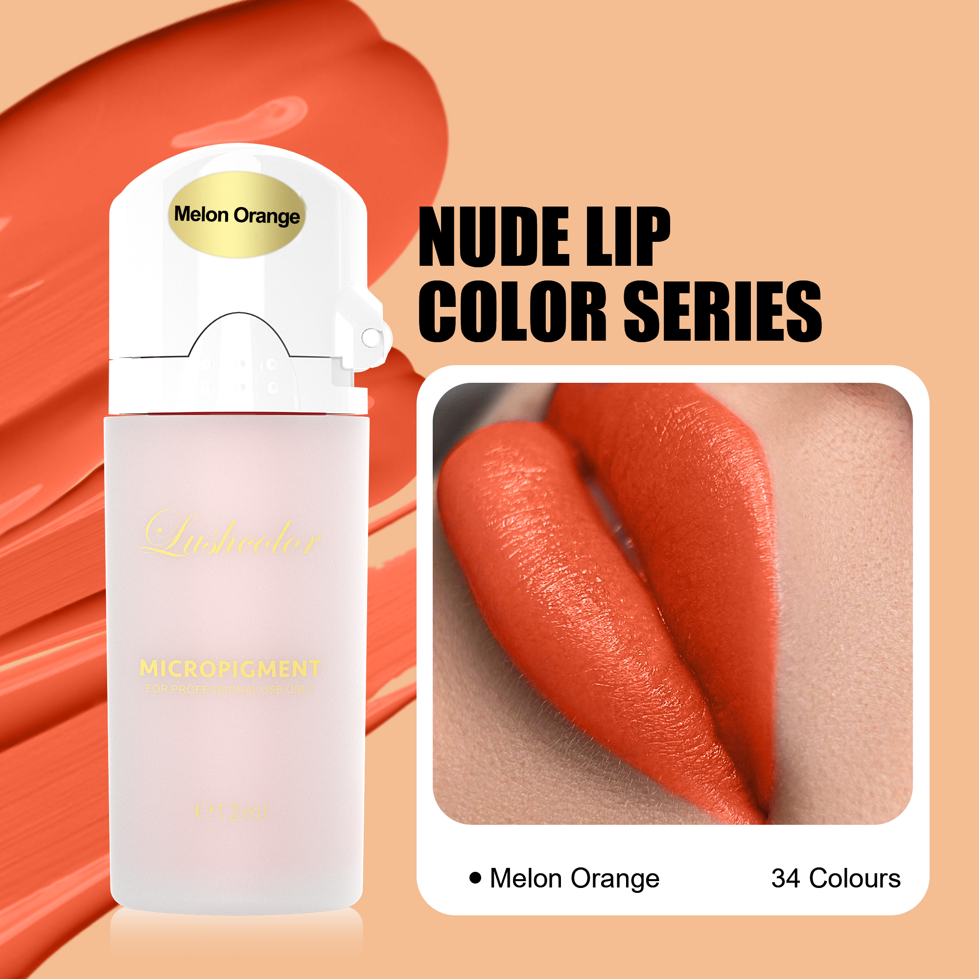 LUSHCOLOR TOP MICRO PIGMENTS Liquid Melon Orange