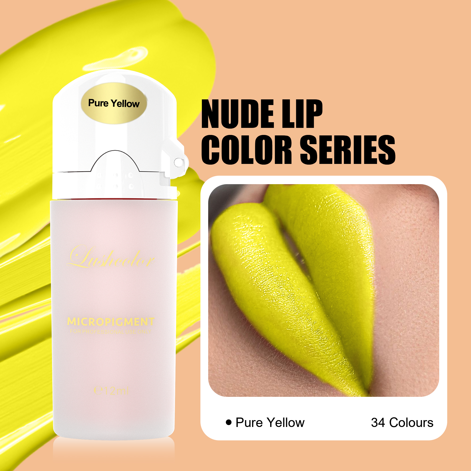 LUSHCOLOR TOP MICRO PIGMENTS Liquid PURE YELLOW