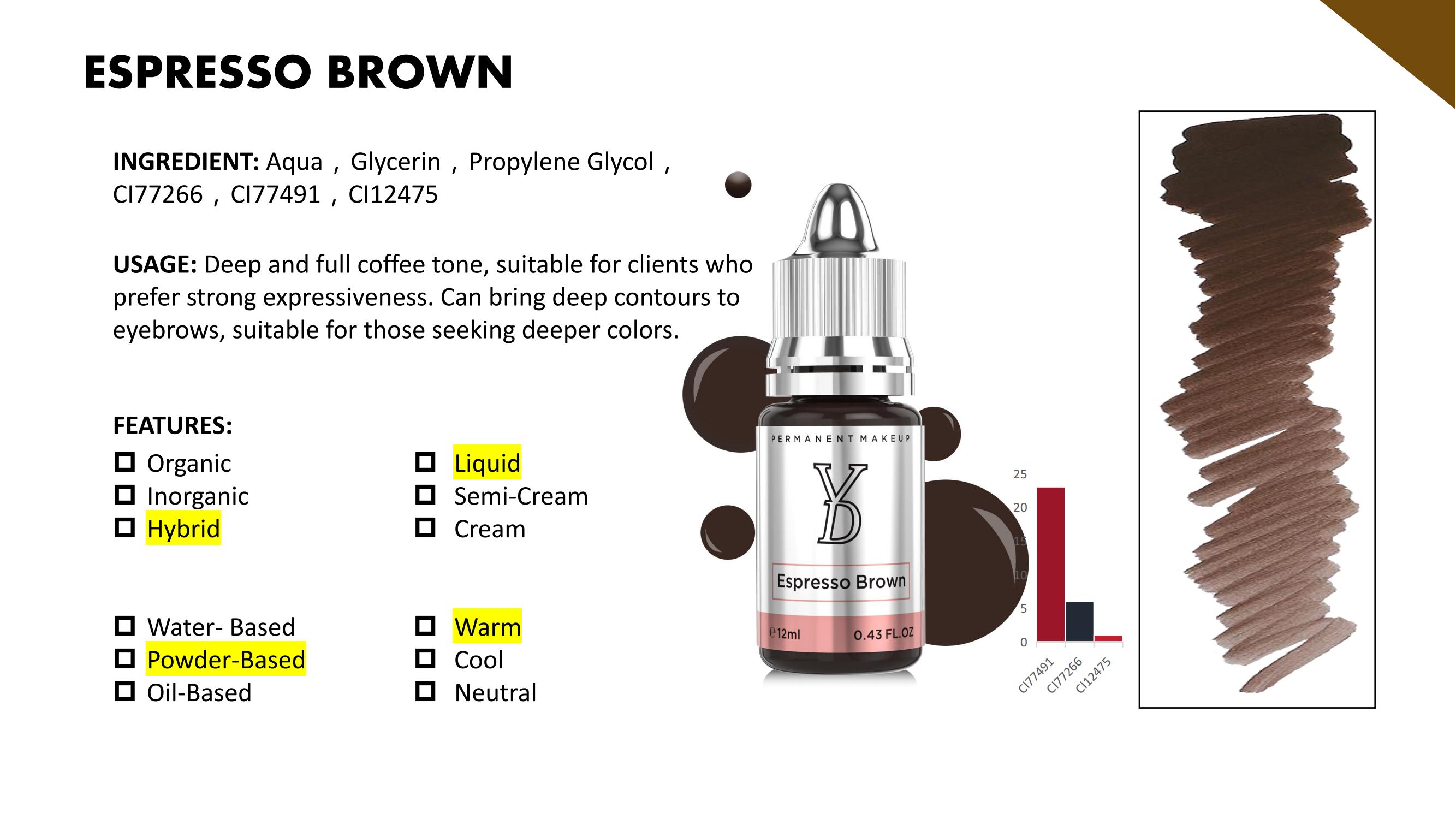 REACH Compliant Hairstroke Brows Pigment Kit