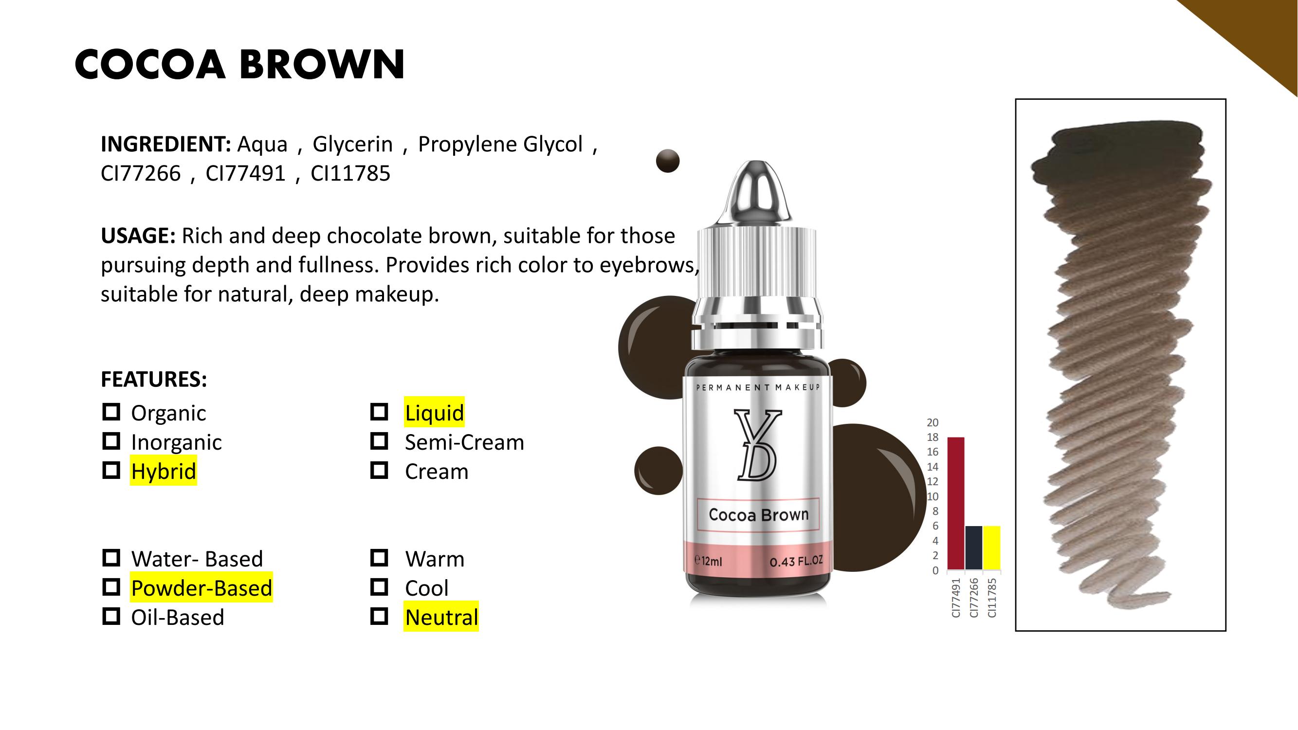 REACH Compliant Hairstroke Brows Pigment Kit