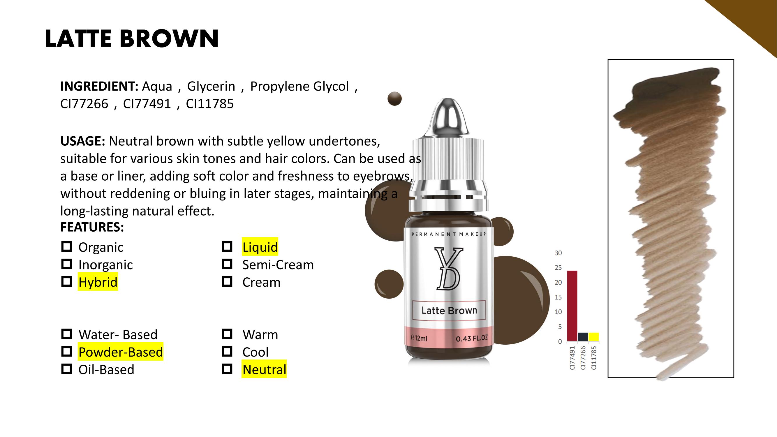 REACH Compliant Hairstroke Brows Pigment Kit