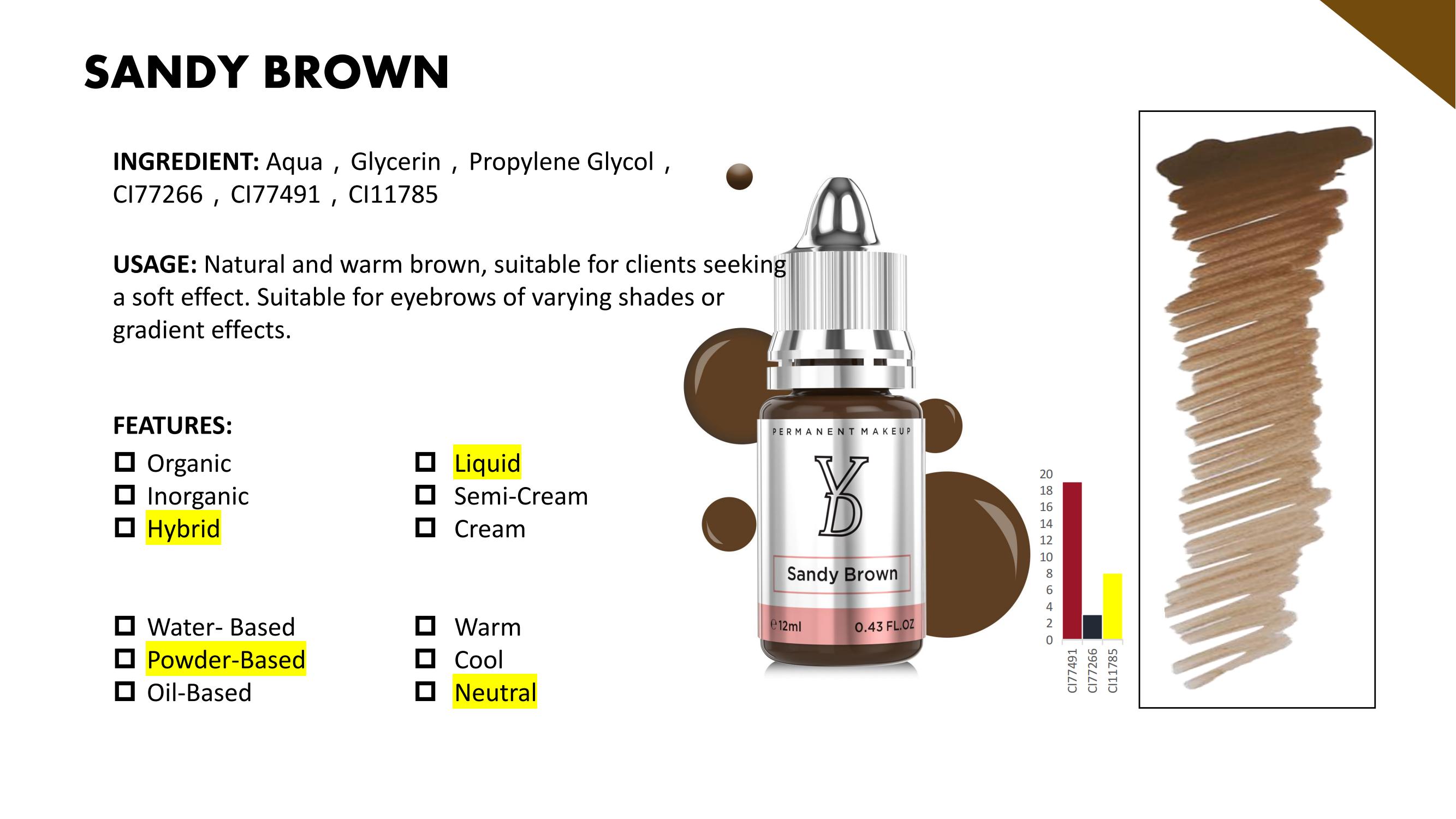 REACH Compliant Hairstroke Brows Pigment Kit