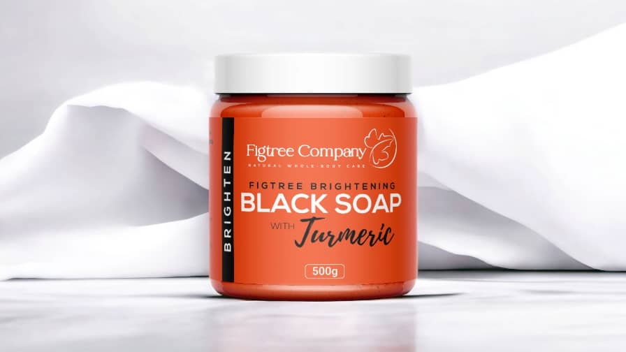 Figtree Brightening Black Soap With Turmeric 500G