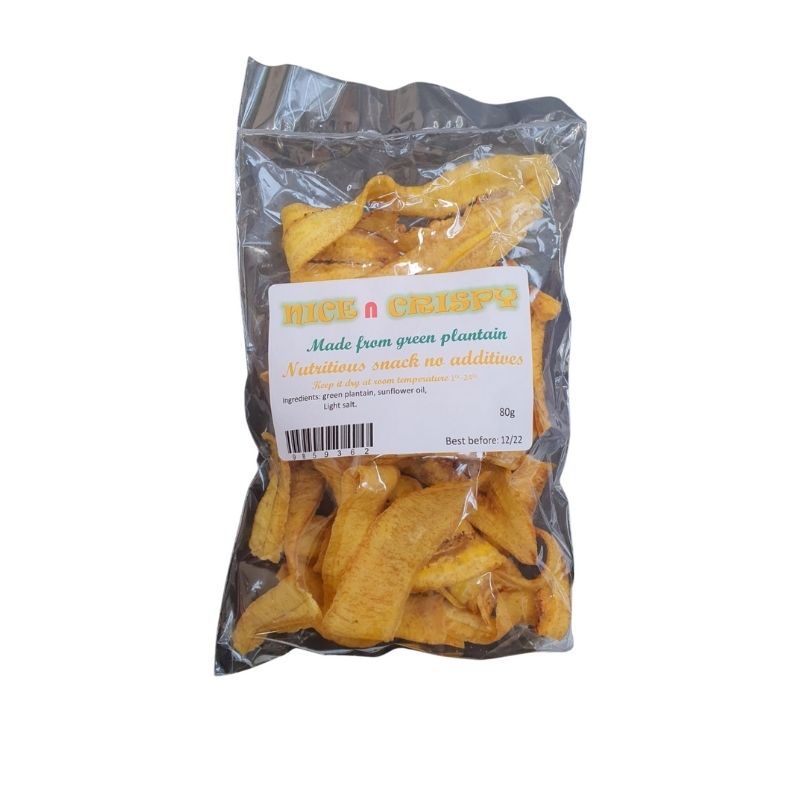 Nice N Crispy Green Plantain Chips 80G