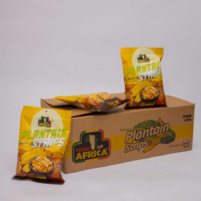 Pride of Africa Plantain Chips/Strips - Naturally Sweet