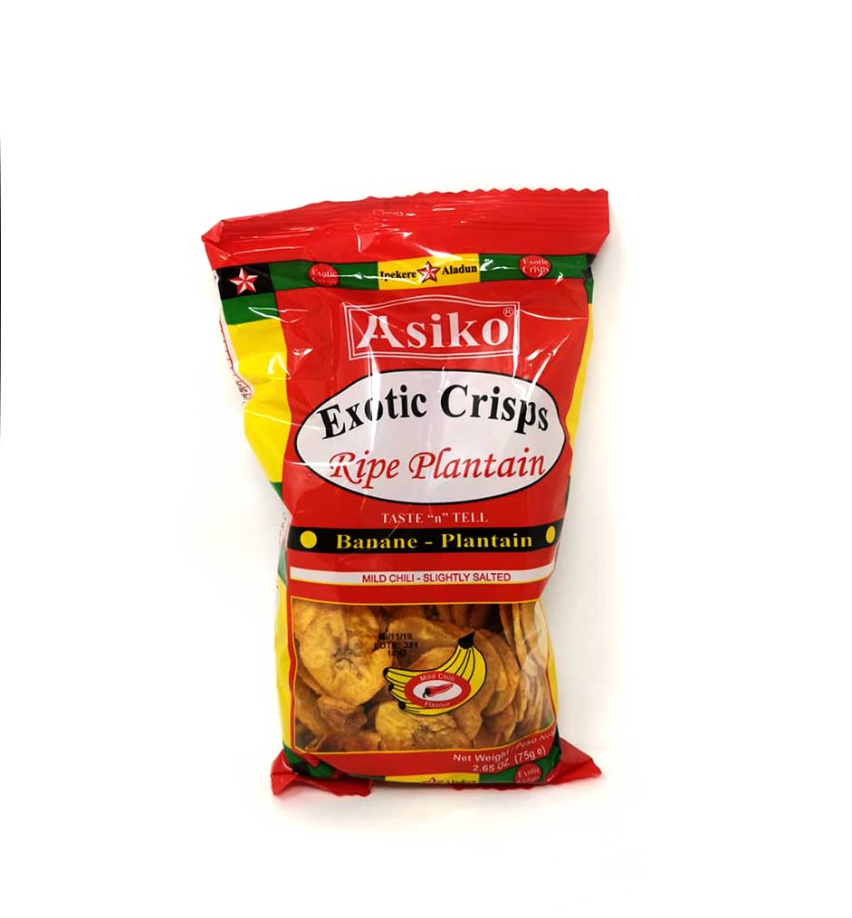 Asiko Sweet Chilli Plantain Chips Box 70G X 30