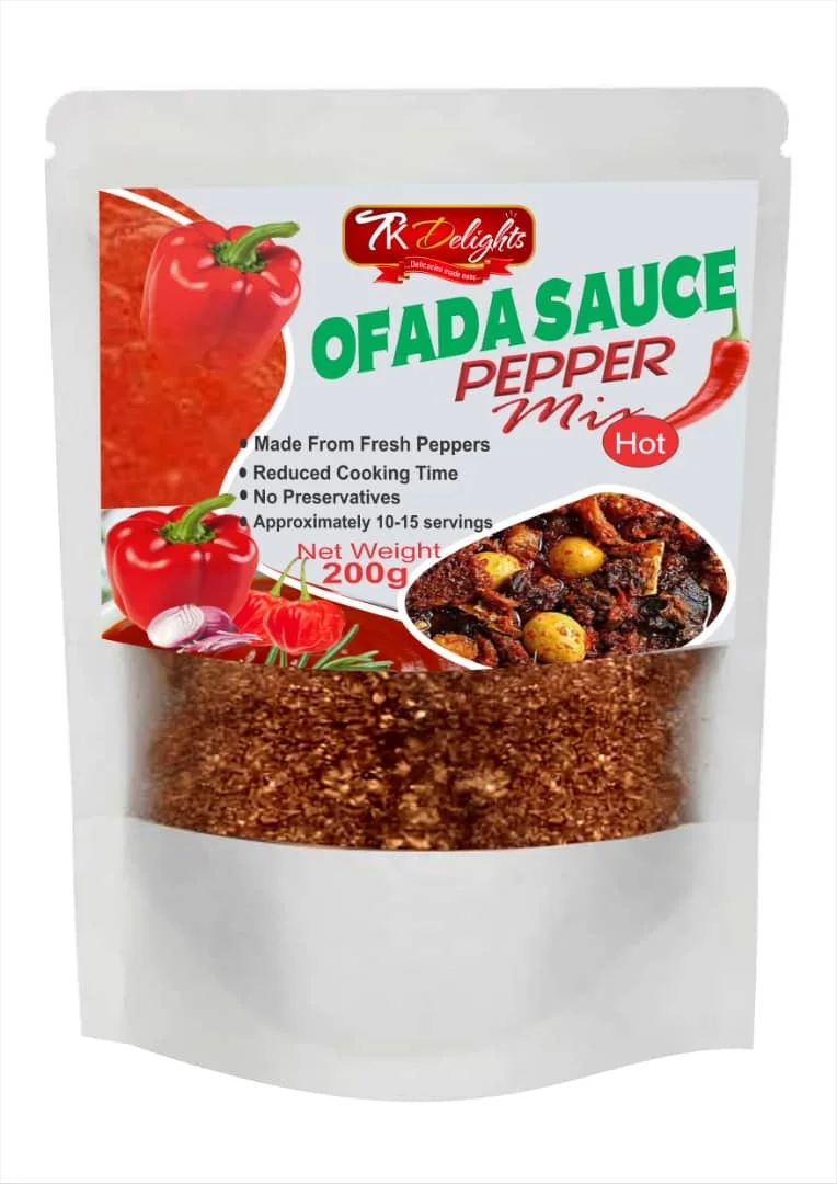 Tk Delight Ofada Sauce Pepper Mix Hot 120G