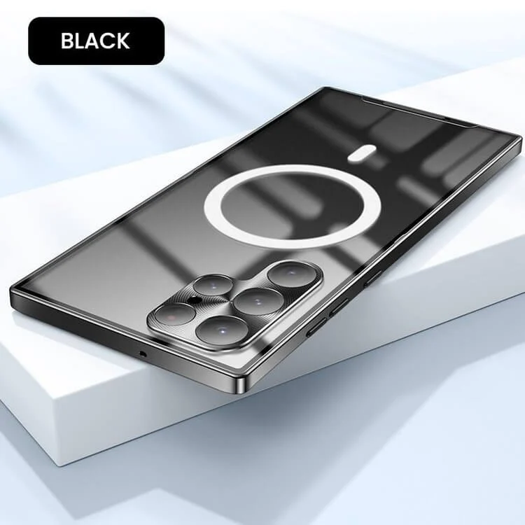 Samsung Magsafe sorozat | Fém mattüveg mágneses telefontok