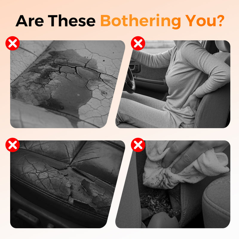 Całoroczny skórzany pokrowiec na fotel samochodowy