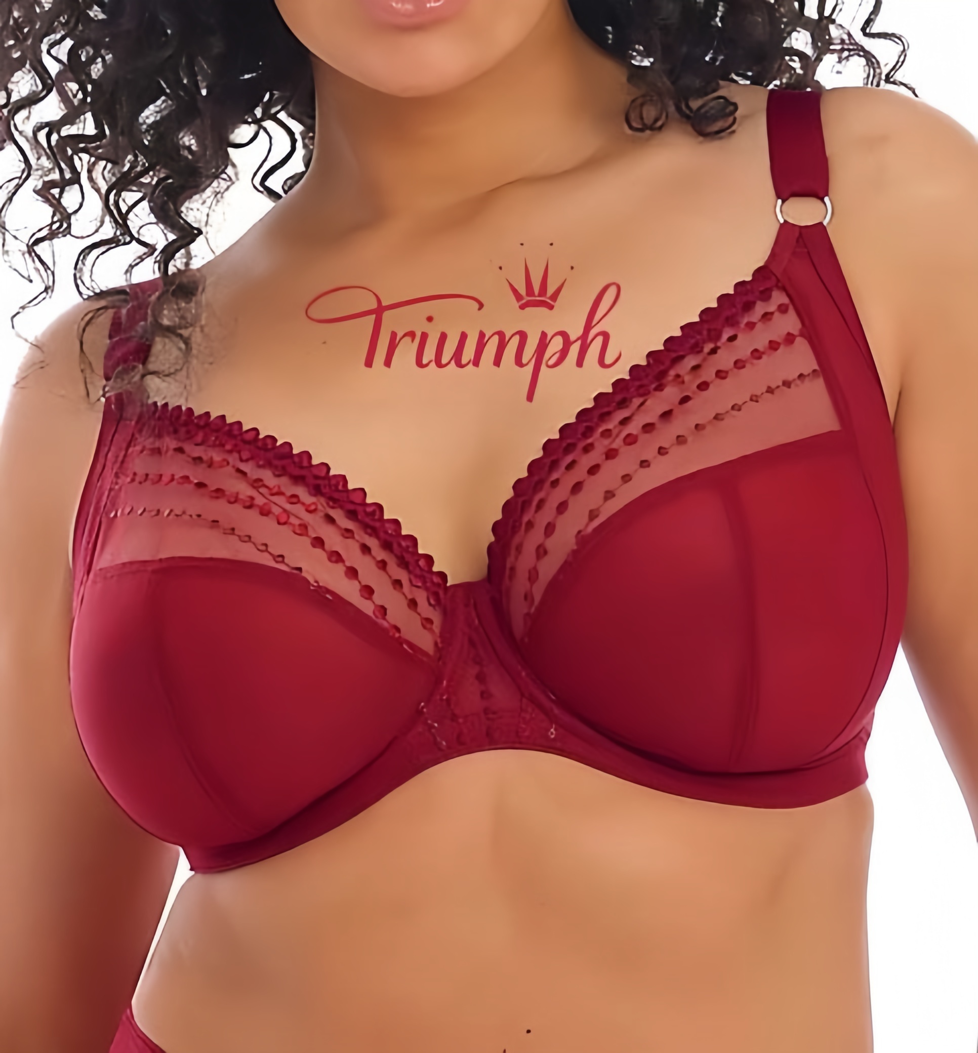 Triumph® - (3 szt.)🔥2024. Najlepiej sprzedający się nowy, haftowany koronkowy biustonosz z pełną miseczką