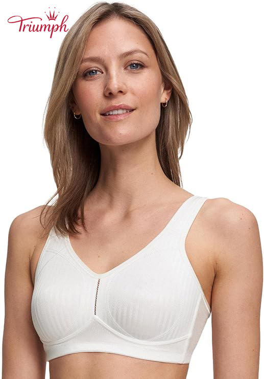Triumph - 3-pak 💥 Miękkiego biustonosza bawełnianego w paski