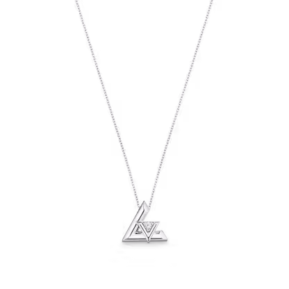 Volt One Large Pendant, White Gold And Diamond Q93807