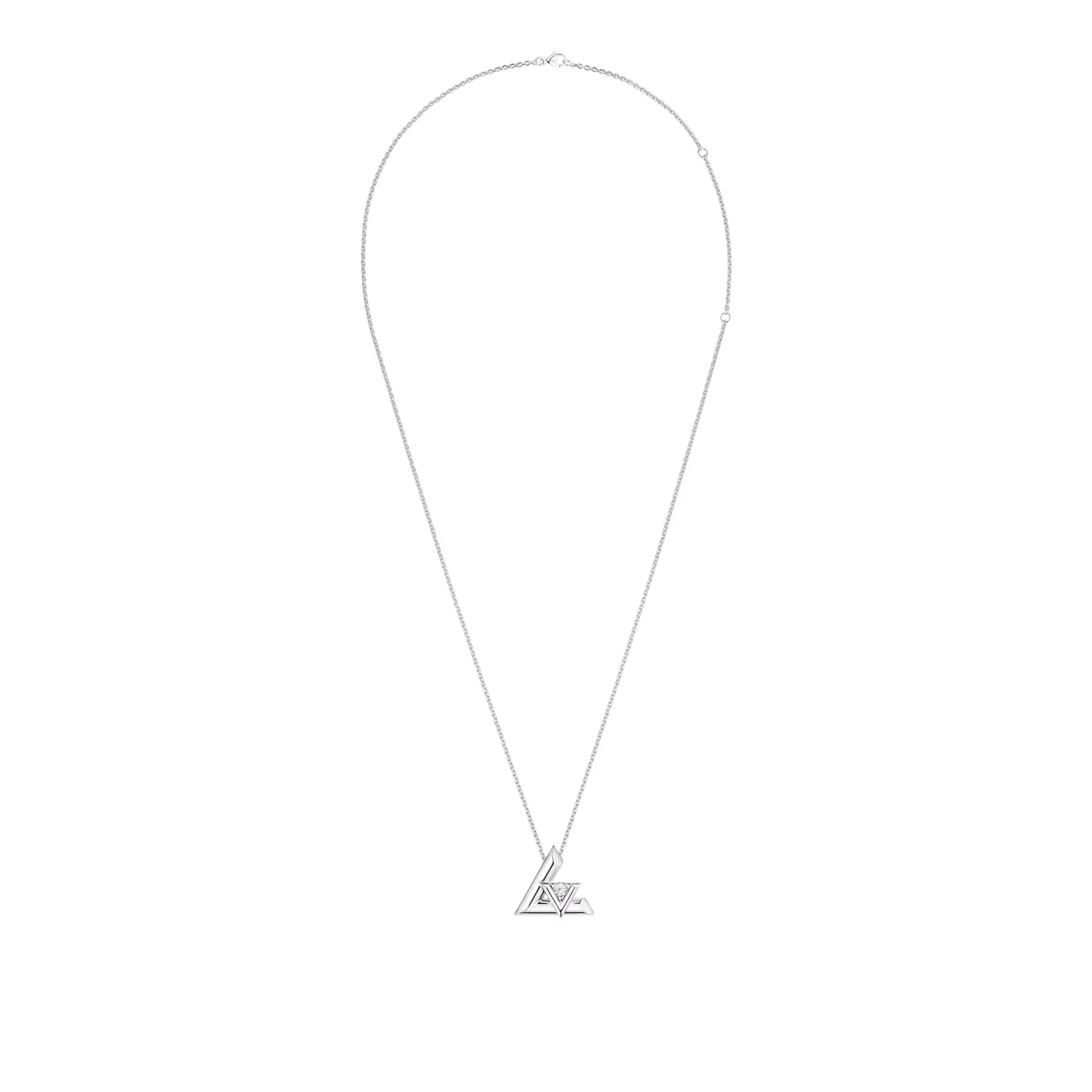 Volt One Large Pendant, White Gold And Diamond Q93807