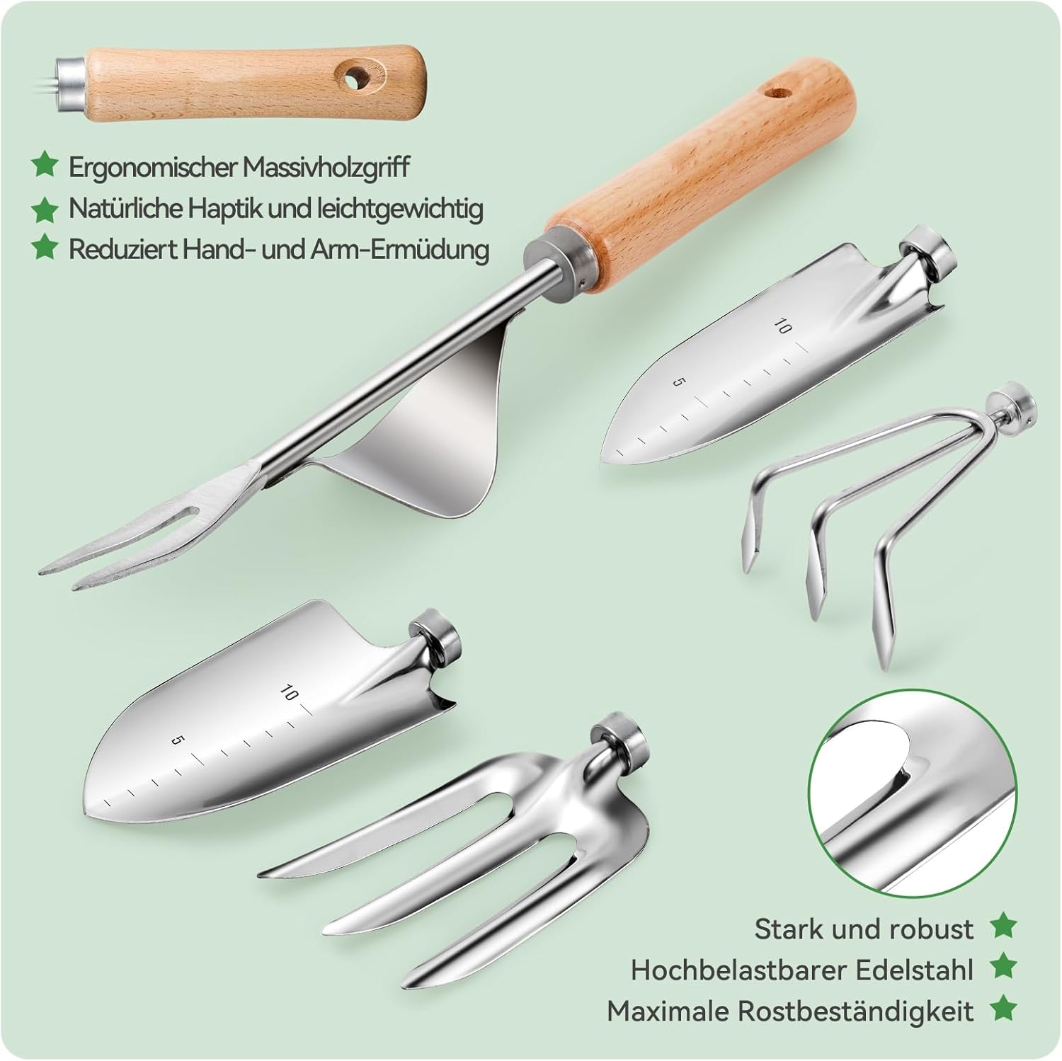 Gartenwerkzeug-Set, 9-teiliges Gartenwerkzeug mit Gartenwerkzeug-Organizer-Handtasche, stabiles Gartenwerkzeug-Set, ideale Gartengeschenke für Frauen für Gartenliebhaber