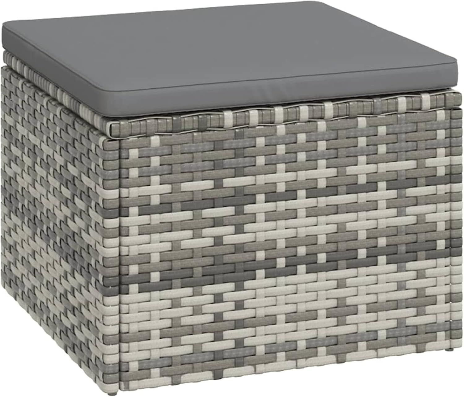 3-tlg. Garten Lounge Set Lounge Set Gartenmöbel Set Gartensofa Set Couch Set Gartensofa Set Lounge Set Balkonmöbel Terrassenmöbel mit Kissen Grau Poly Rattan