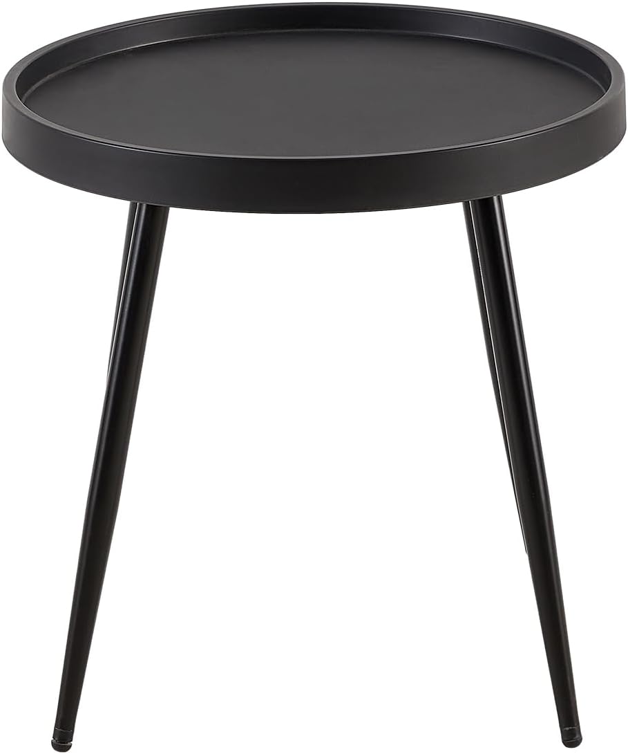 Möbelset, Gartentisch mit 2 Stühlen, Loungesessel, Balkonmöbel, kleines Balkon-Garten-Set, Terrassenmöbel-Set für Balkon, Terrasse & Garten, Schwarz