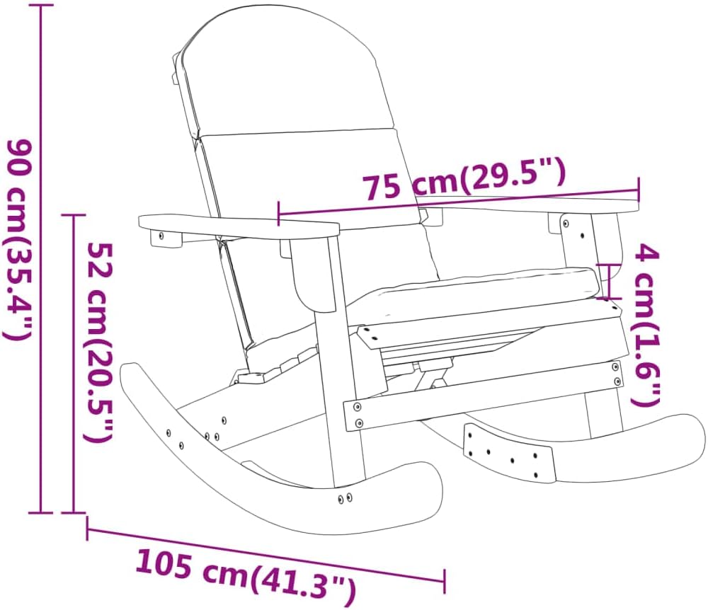 Garten Lounge Set 3-teilig Gartenmöbel Set für Garten Terrasse Balkon Schaukelstuhl Loungemöbel Massivholz Akazie