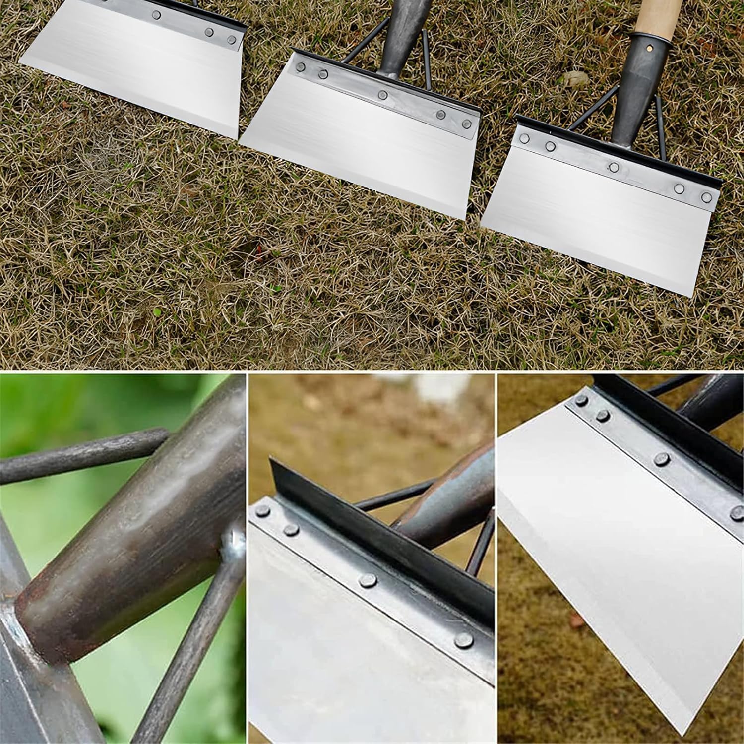 20cm Gartenschaufel Unkrautentferner Gerät, Schaufel Garten Unkrautschaber, Outdoor Garten Reinigungsschaufel, Multifunktionale Gartenschaufel, für die Rasenpflege im Freien (Ohne Holzstiel)